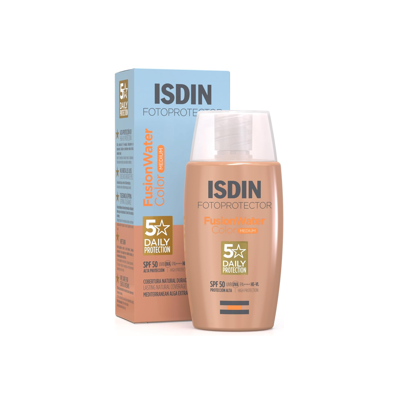 isdin-fotoprotector-50-fusion-water-color-50ml ISDIN Fotoprotector Fusion Water Color Medium SPF 50 - Image 1